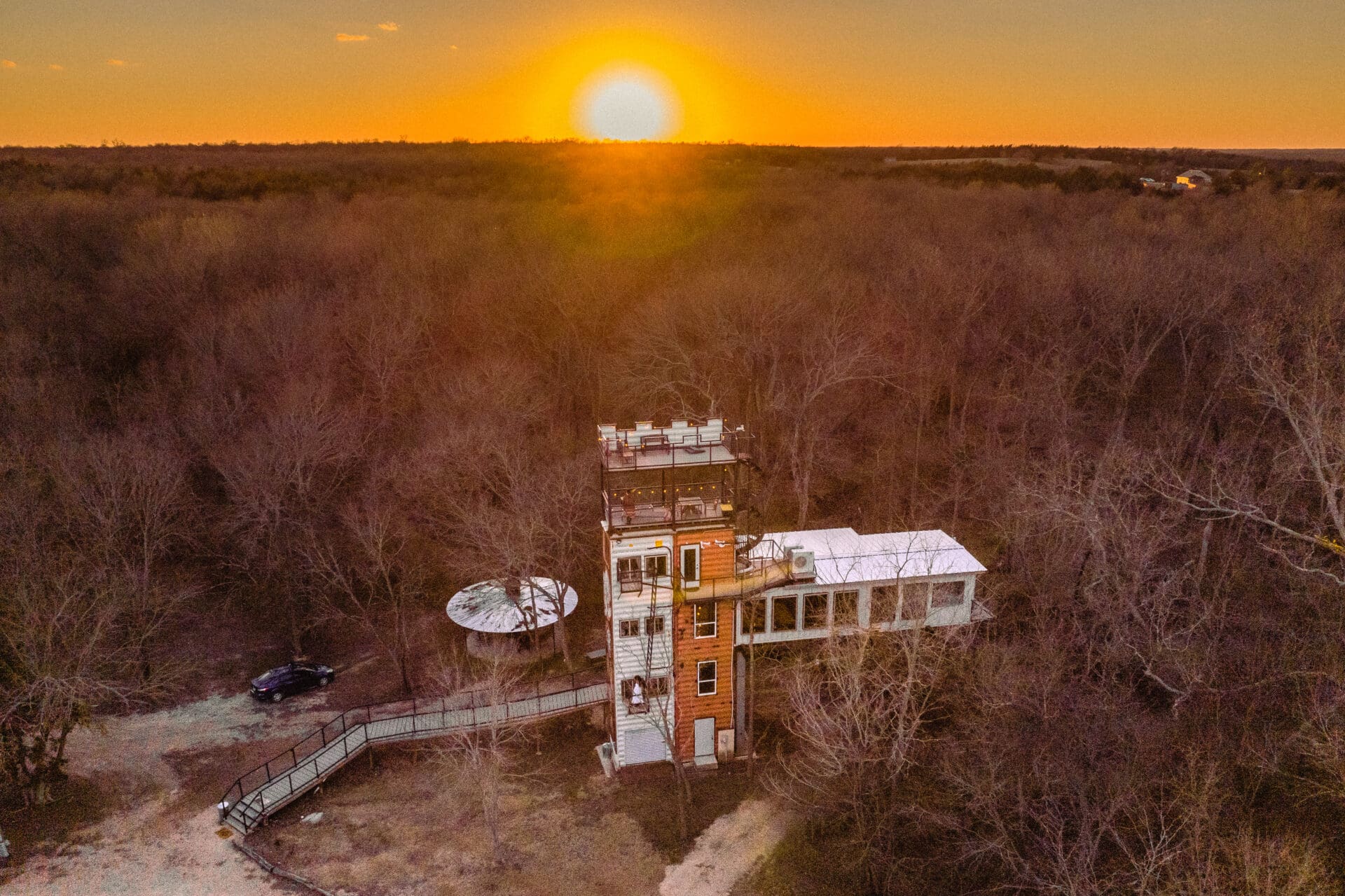 The Air Castle at Highpoint Treehouses in Ladonia, TX