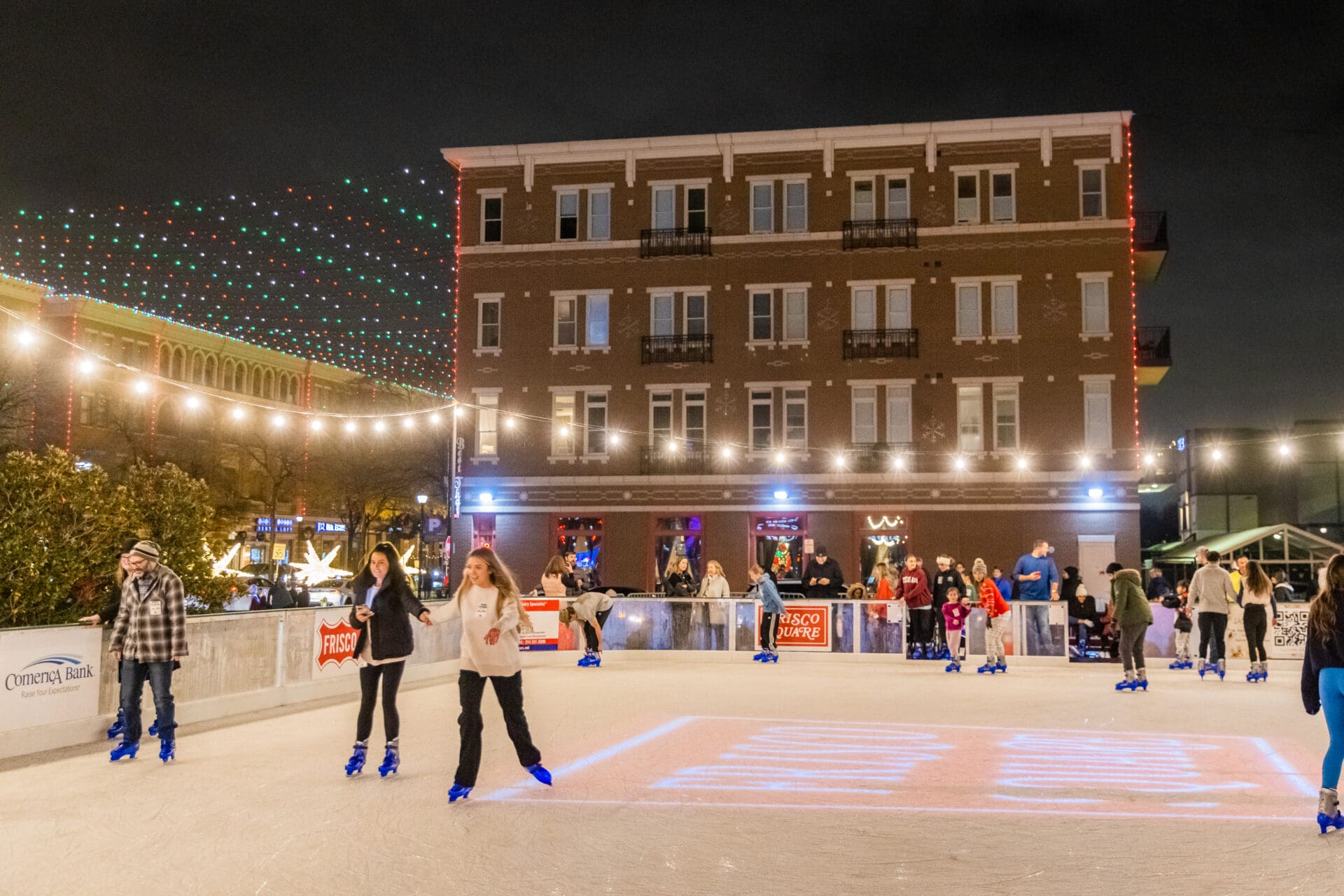 Ice skating at Frisco Square