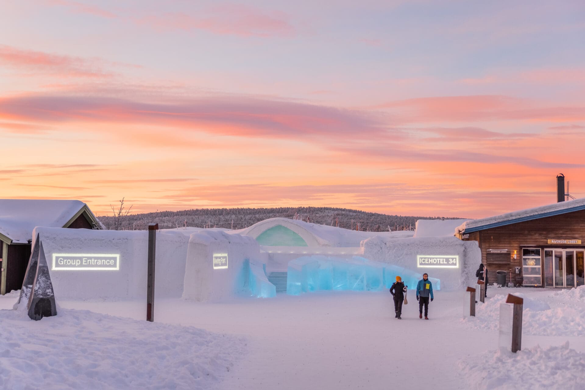 Sunrise at the Ice Hotel in Swedish Lapland