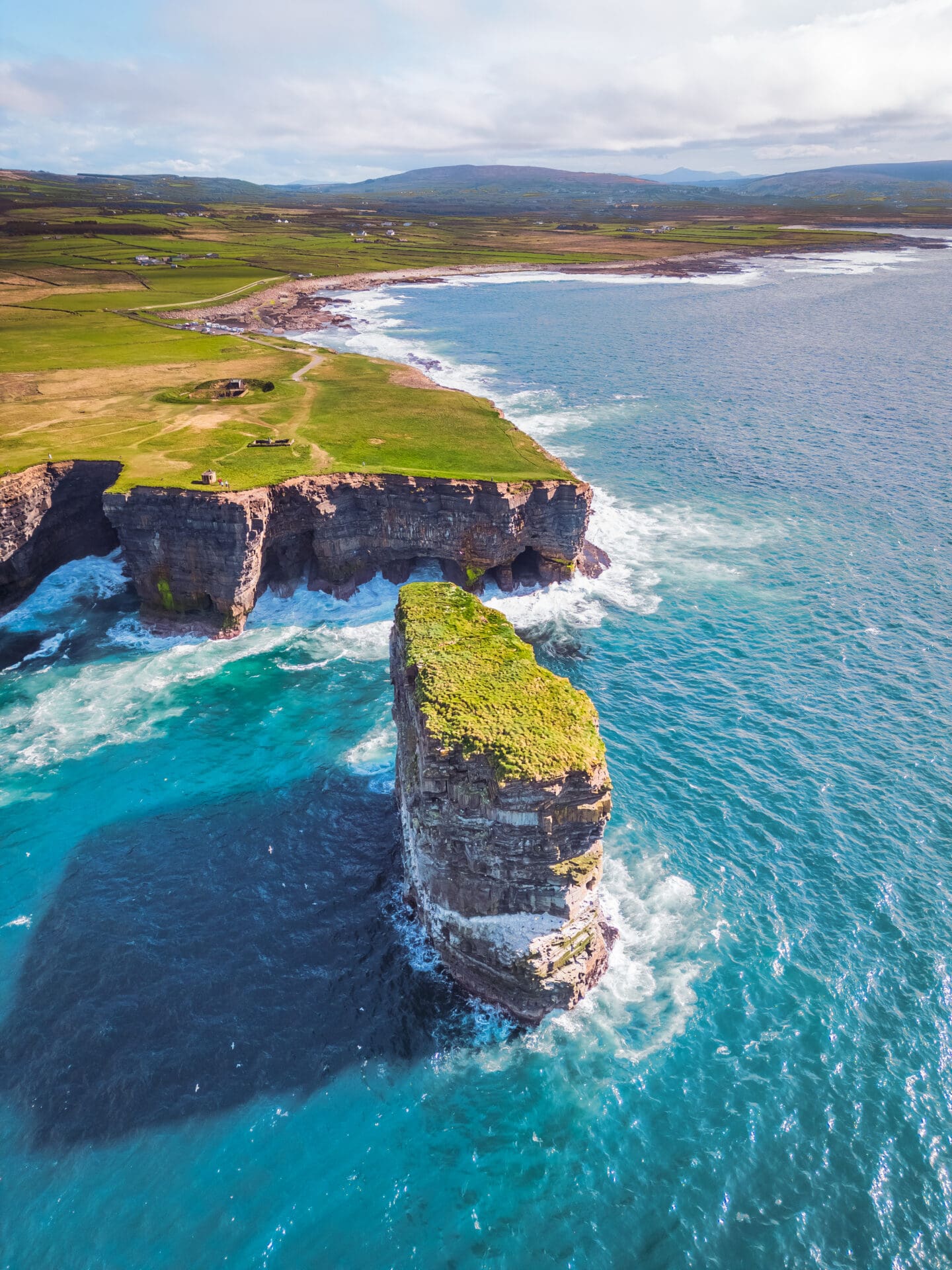 Dun Briste Sea Stack at Downpatrick Head; County Mayo, Ireland